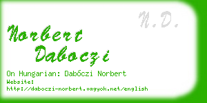 norbert daboczi business card