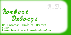 norbert daboczi business card